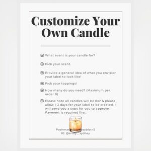 Customize YOUR OWN Candle